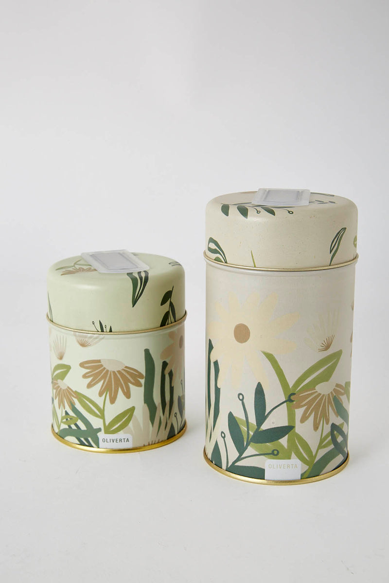 Set Latas Redondas Tierra Flores X2