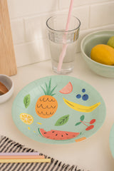 Pack De Platos Descartables Fiesta Fruta