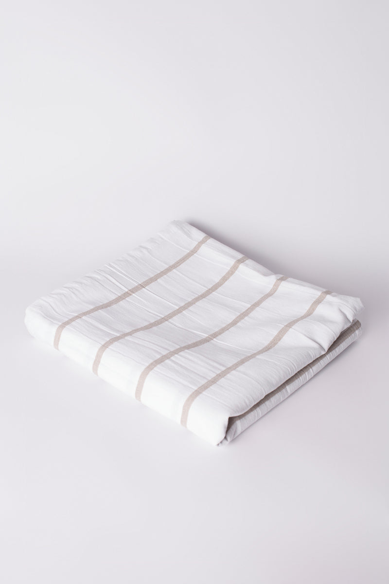 Mantel rectangular tusor blanco tiza - 140 x 100